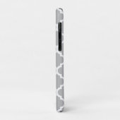 グレーホワイトモロッコピンク#5ピンク3イニシャルモノグラム Case-Mate iPhoneケース (裏面/左)