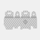 グレーホワイトモロッコ#5 Dkグレー3イニシャルモノグラム フェイバーボックス (折り畳みなし)