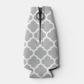 グレーホワイトモロッコ#5 Dkグレー3イニシャルモノグラム ボトルクーラー (裏面)