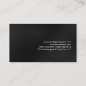 グレーホワイトレッドストライプビジネスカード 名刺 (裏面)