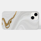 グレーホワイト大理石パターンiPhone / アンドロイド Case-Mate iPhoneケース (裏面 (横))