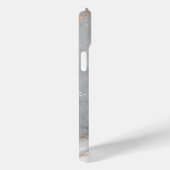 グレーホワイト金ゴールドグリッター大理石カスタマイズ Case-Mate iPhoneケース (裏面 / 右)