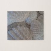 グレーホワイト、シーシェル、シーシェル夏のビーチラブ ジグソーパズル (横)