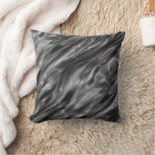 グレーホワイト&ブラックモダン抽象デザイン クッション (ブランケット)