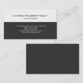 グレーホワモダンイシンプルトの名刺 名刺 (正面/裏面)