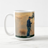 グレーホースとグルーミングOTTBコーヒーマグ コーヒーマグカップ (左)