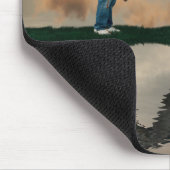 グレーホースとグルーミングOTTBマウスパッド マウスパッド (コーナー)