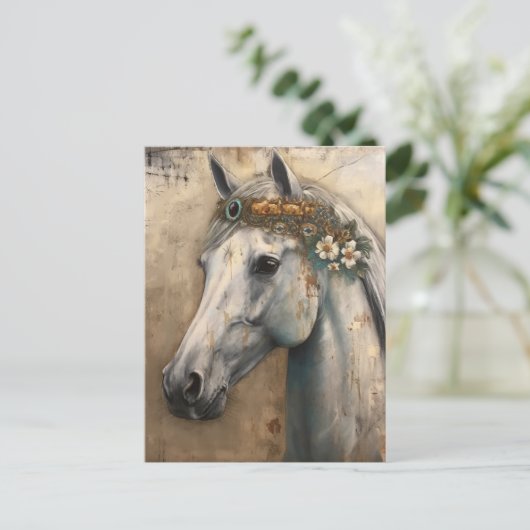 グレーホースとフローラクラウン葉書 ポストカード (スタンド正面)