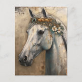 グレーホースとフローラクラウン葉書 ポストカード (正面)