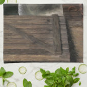 グレーホースアットザスタブルドア キッチンタオル (折り畳み)