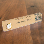 グレーホースアンドグルーミングOTTBデスク名プレート デスクネームプレート (側面)