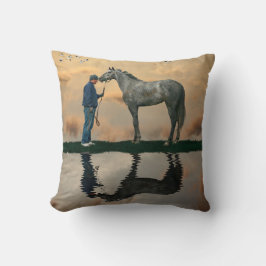 グレーホースアンドグルーミングOTTB装飾用クッション クッション