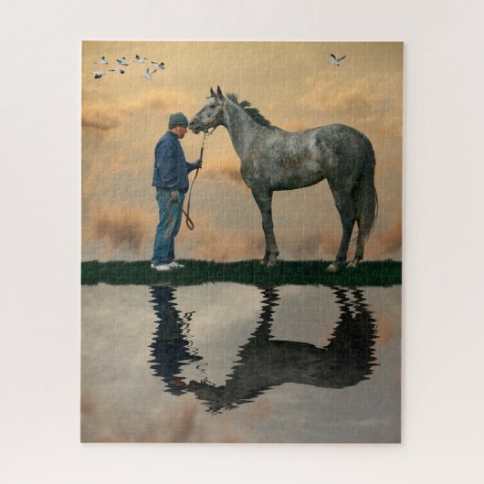 グレーホースアンドグルームオットブジグソーパズル ジグソーパズル (縦)