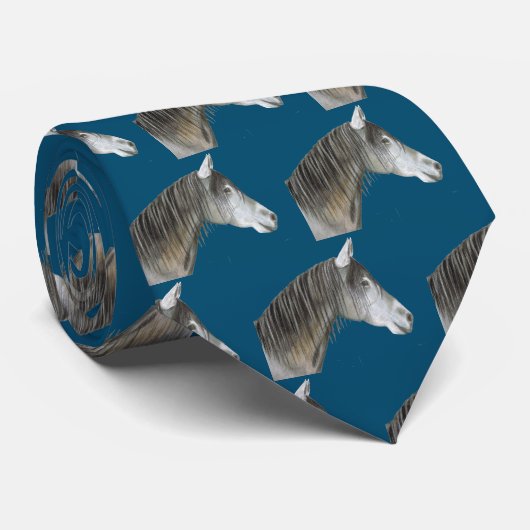 グレーホースネックタイ ネクタイ (ロール)