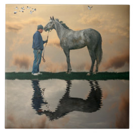 グレーホース及びグルーミングOTTBセラミックタイル タイル