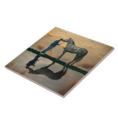 グレーホース及びグルーミングOTTBセラミックタイル タイル (側面)