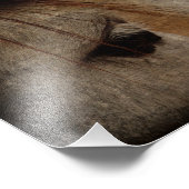 グレーホース顔 グランジ フォトプリント            (角)