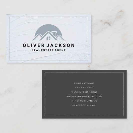 グレーホームルーフトップロゴ 名刺 (正面/裏面)