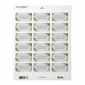 グレーボタニカルクリスマスアドレス ラベル (フルシート)