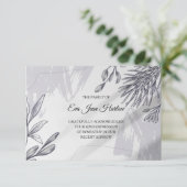 グレーボタニカル悔やみや弔慰サンキューカード サンキューカード (スタンド正面)