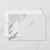 グレーボタニカル悔やみや弔慰サンキューカード サンキューカード (裏面)