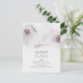 グレーボホフローラ羽毛水の色日付を保存 案内ポストカード (スタンド正面)