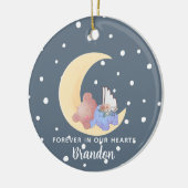 グレーボーイエンジェルウィングスベビーロス記念クリスマス セラミックオーナメント (左)