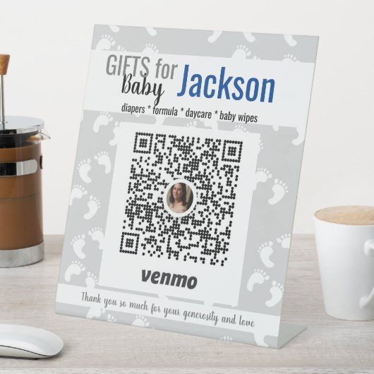 グレーボーイオフィスベビーシャワーアイディアヴェンモ 台座サイン (インサイチュ)