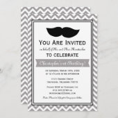 グレーボーイ·ヒゲ·シボロン·バースデー·パーティー 招待状 (正面/裏面)