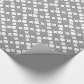 グレーボーモダンルデザイン@エムポロモファ ラッピングペーパー (角)