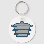 グレーポットキーチェーン キーホルダー (正面)