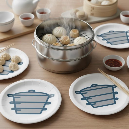 グレーポット紙プレート ペーパープレート