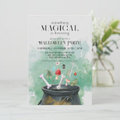 グレーポーション&呪文ウィッチカルドロンハロウィーン 招待状 (スタンド正面)