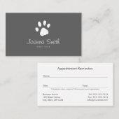 グレーポードッグ歩くペットシッティングベットアポイントメント 予約カード (正面/裏面)