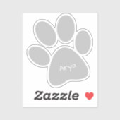 グレーポープリントデザインコンターステッカー シール (シート)