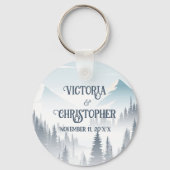 グレーマウンテンフォグフォレストウィルダネス結婚ズ キーホルダー (裏面)