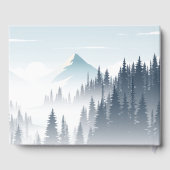 グレーマウンテンフォグフォレストワイルダネスカスタムウェディング ゲストブック (裏面)