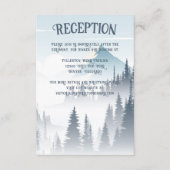 グレーマウンテンフォグワイルダネス結婚式のレセプション エンクロージャーカード (正面)