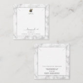 グレーマエレガントーブルの誕生石のネックレスディスプレイ  スクエア名刺 (正面/裏面)