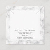 グレーマエレガントーブルの誕生石のネックレスディスプレイ  スクエア名刺 (裏面)