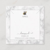 グレーマエレガントーブルの誕生石のネックレスディスプレイ  スクエア名刺 (正面)