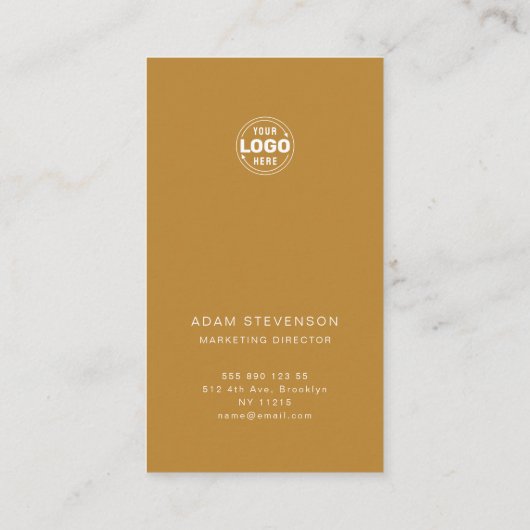 グレーマスタードミニマリスト個人の名刺 名刺 (裏面)