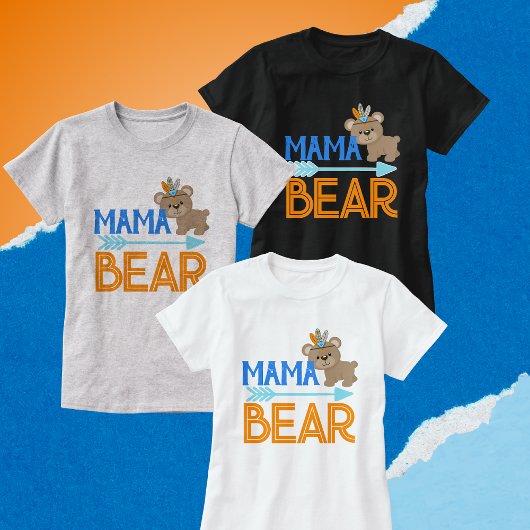 グレーママベアワイルドワンウッドランド誕生日Tシャツ Tシャツ