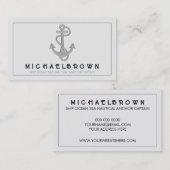 グレーマリーン航海のいかり 名刺 (正面/裏面)