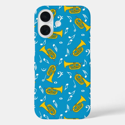 グレーマーチングバリトン音楽ノート低音の裂け目 Case-Mate iPhoneケース (裏面)
