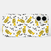 グレーマーチングバリトン音楽ノート Case-Mate iPhoneケース (裏面 (横))