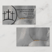 グレーマーブルクロスチャーチペストルまたはディーコン 名刺 (正面/裏面)