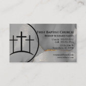 グレーマーブルクロスチャーチペストルまたはディーコン 名刺 (正面)