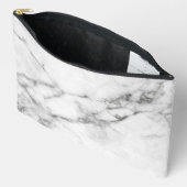 グレーマーブルコスメティックバッグ アクセサリーポーチ (見開き)