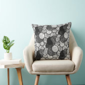 グレーマーブルストーンズ抽象芸術パターン装飾用クッション クッション (椅子)